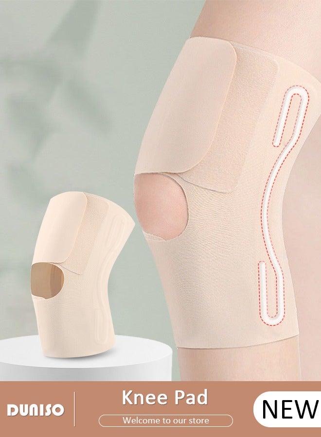 DUNISO دعامة ركبة احترافية مع مثبتات جانبية ووسادات جل للركبة دعم ضغط قابل للتعديل لتخفيف آلام الركبة تمزق الغضروف ACL MCL التهاب المفاصل آلام المفاصل التعافي من الإصابات - Image 1