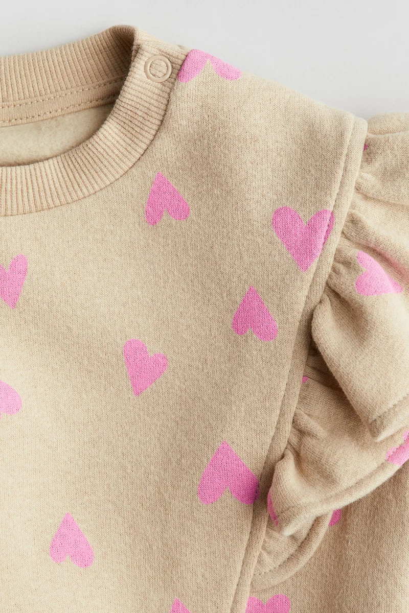 H&M Flounce-trimmed sweatshirt