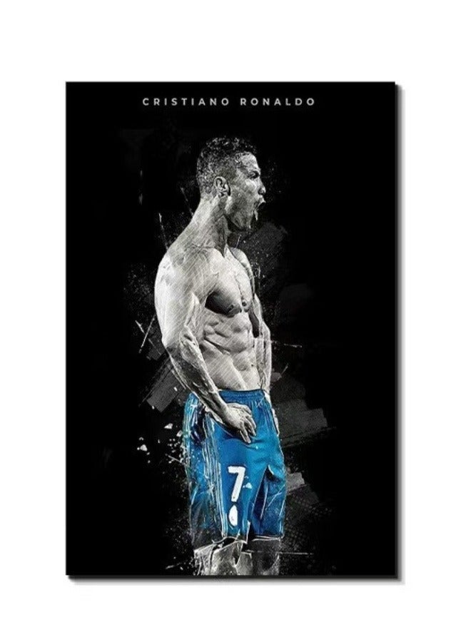 BIG MAX Cristiano Ronaldo Printed Wooden Frame Wall Painting 30x20x2cm - Image 1