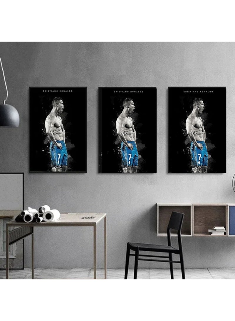 BIG MAX Cristiano Ronaldo Printed Wooden Frame Wall Painting 30x20x2cm - Image 3