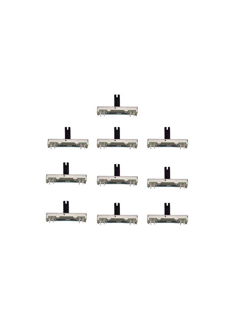 GGOOT 10 Pcs B50K 45mm Sliding Potentiometer Board Module Adjustable Slide Dimmer Lights Mixer Fader 50K Ohm Mono Potentiometer - Image 1