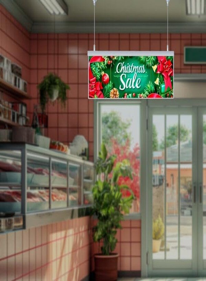 MOAAD Ultra-Thin Double-Sided LED Lightbox Billboard | Hanging Display for Tea Cafes, Restaurants, & Dining Spaces | 600x350mm, Customizable Advertising, Illuminated Signage for Business Promotion - Image 1