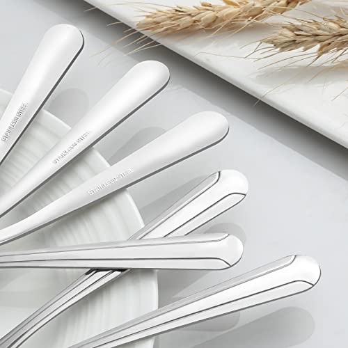 BEWOS 24 Pieces Spoons Set - 7.5 Inchs Spoons Silverware, Stainless Steel Spoon, Dinner Spoon, Dishwasher Safe, Mirror Polished Tablespoons for Home, Restaurant - Image 4