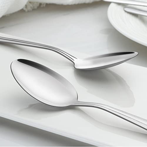 BEWOS 24 Pieces Spoons Set - 7.5 Inchs Spoons Silverware, Stainless Steel Spoon, Dinner Spoon, Dishwasher Safe, Mirror Polished Tablespoons for Home, Restaurant - Image 5