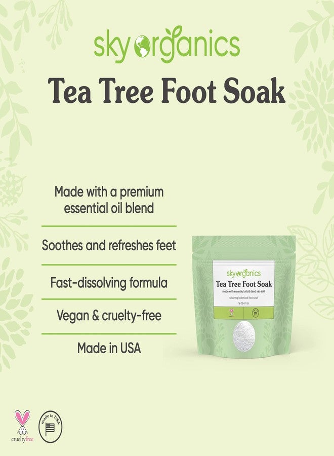 Sky Organics Tea Tree Foot Soak for Feet to Soothe, Refresh & Soften, 16 fl. Oz - Image 2