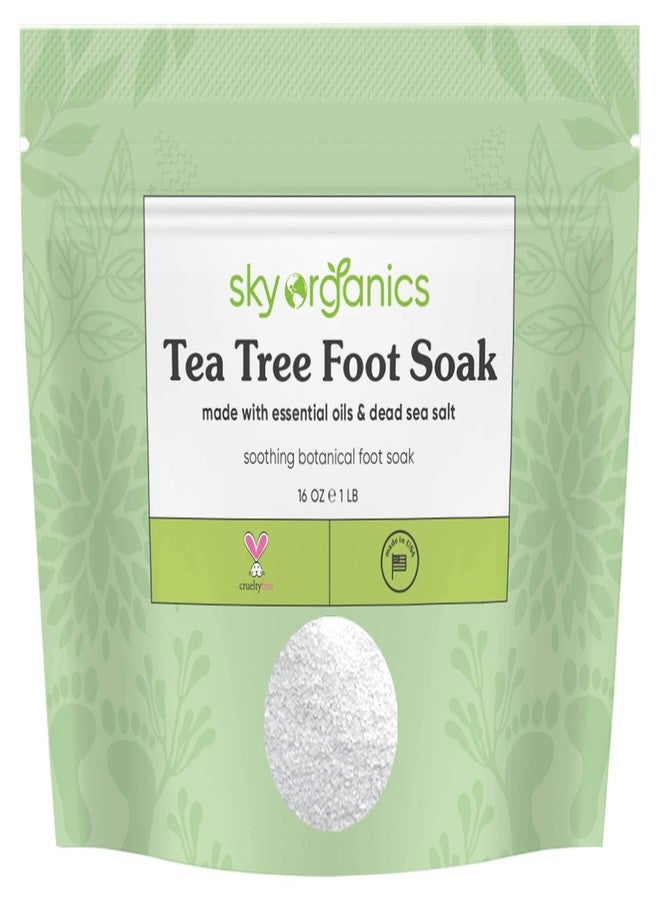 Sky Organics Tea Tree Foot Soak for Feet to Soothe, Refresh & Soften, 16 fl. Oz - Image 1