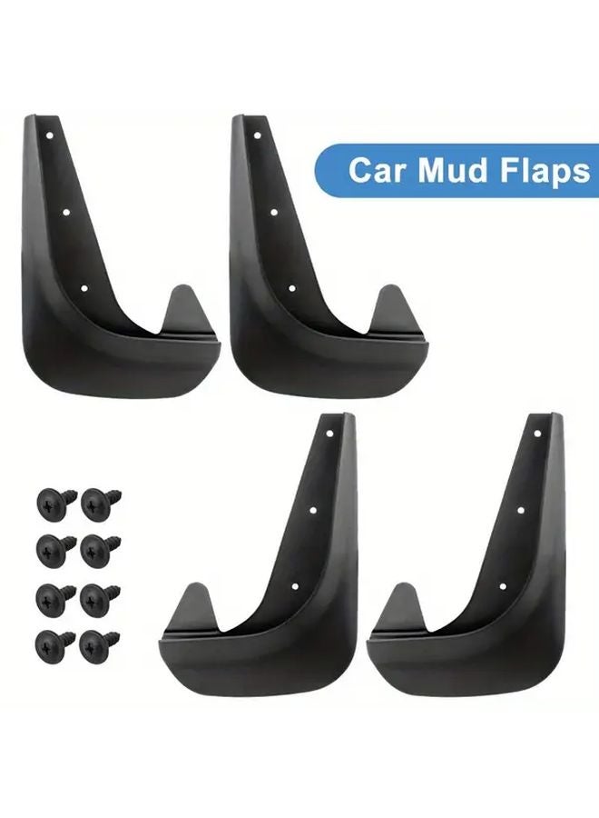 4pcs Black Car Mud Flaps Universal Front Rear Splash Guards for Cars Trucks SUVs - Image 2