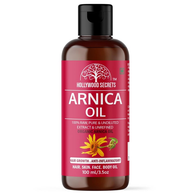 Hollywood Secrets Organic Pure Arnica Oil Hair Gowth Pain Relief 100 ml - Image 1