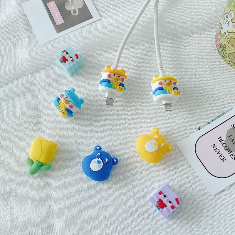2023 New Cartoon Three-Dimensional Data Cable Protective Cover For Apple Huawei Millet Data Cable Universal - Image 3