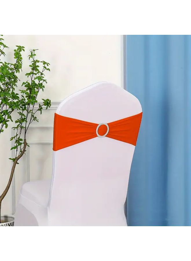 25 Pcs Red Wedding Chair Belt Bow Straps With Wrinkle Buckle Elegant Arch Party Decorations For Banquets Hotels Birthday Parties Compatible With Stretch Chairs Durable Wrinkle Resistant Belt For Weddings Events Indoor Use Secure Fit Long Lasting Bow Design Bulk Pack Available - Image 5