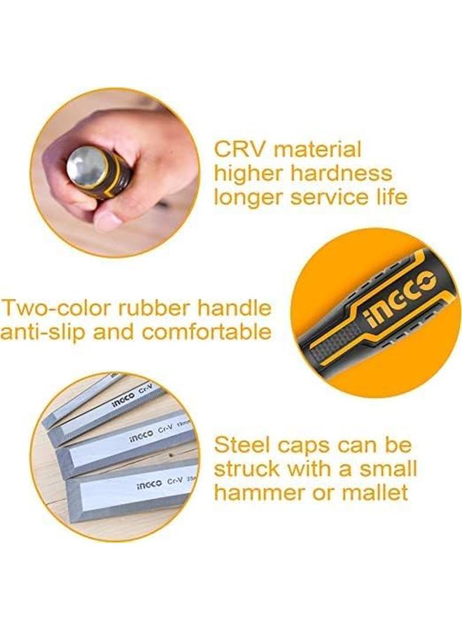 INGCO Hktwc0401 Wood Chisel 4 Pieces Set 140 Mm Length  - Image 3