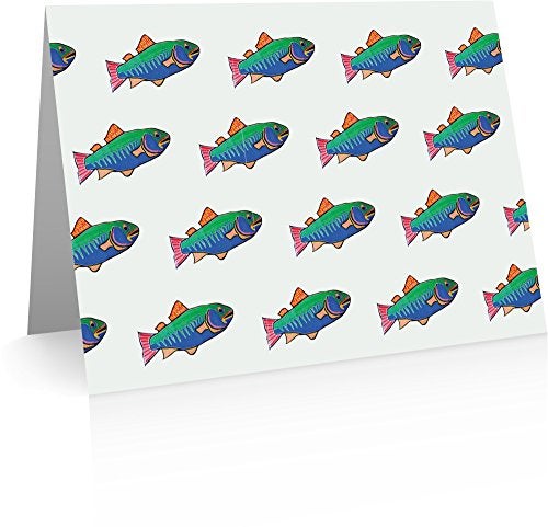 Little Notes by Comptime Fish Note Cards - 24 Cards and Envelopes - Fishing Gifts - Image 3