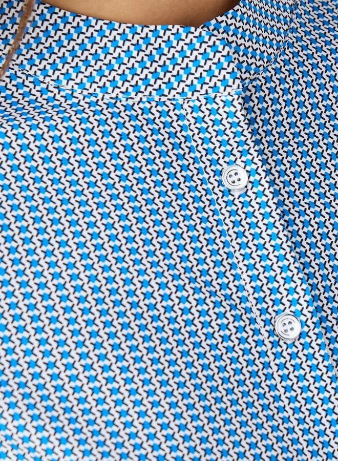 Splash FAV Regular Fit Printed Shirt with Mandarin Collar
