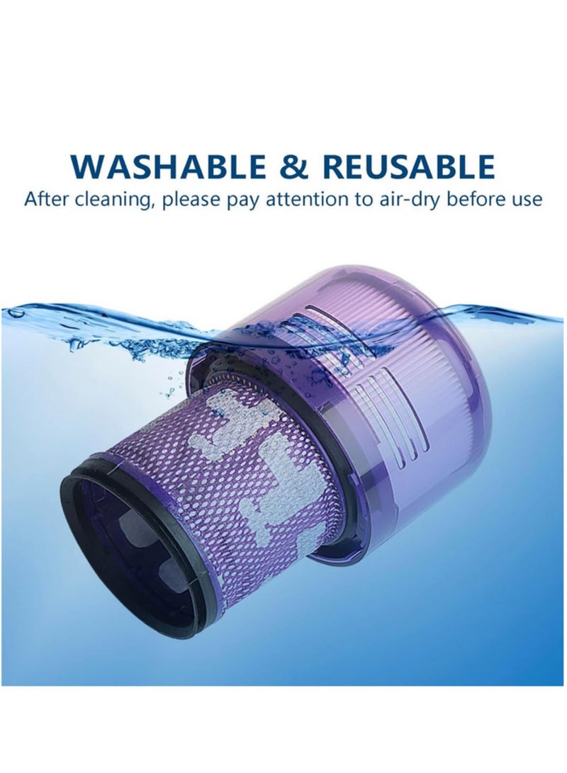 2pcs Vacuum Filter Compatible with Dyson V12 Detect Slim Removable and Washable V12 Replacement Filter Part No.971517-01