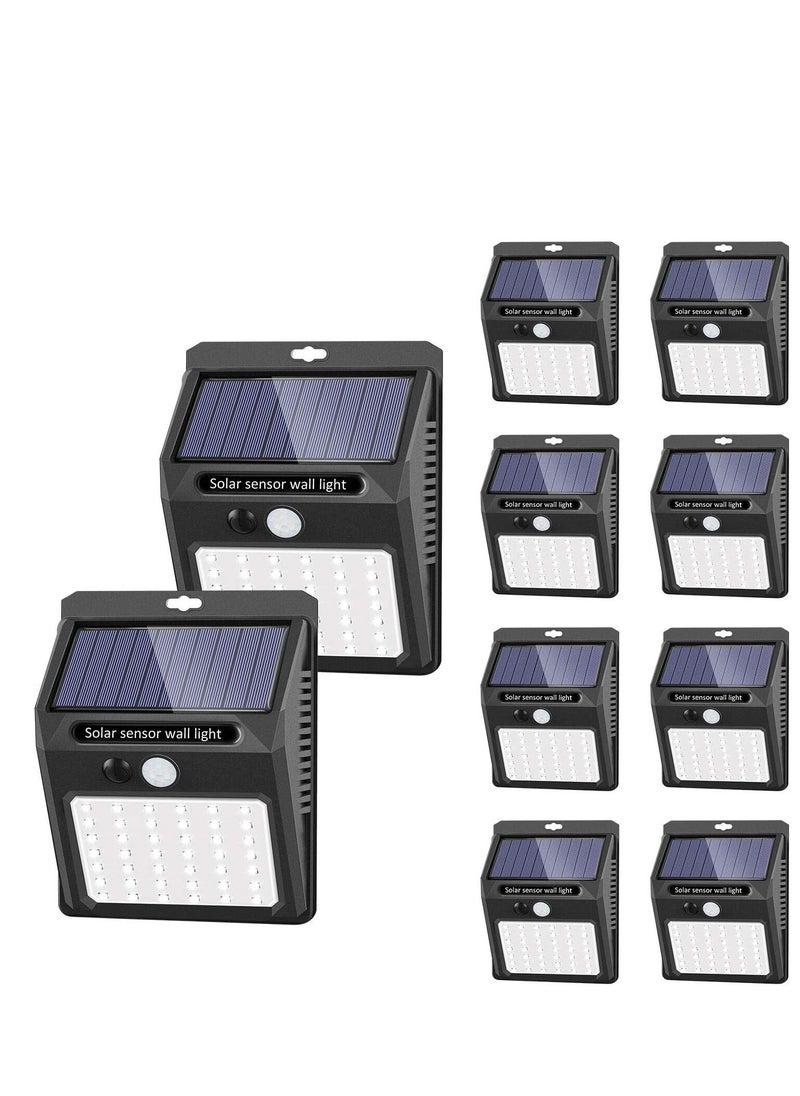 JAJEEK - 42 LED Solar Powered Cordless Light (Pack of 10) – IP65 Waterproof & Dustproof, 3 Adjustable Modes, Outdoor Motion Sensor Lighting for Garden, Patio, Fence, Garage – Energy Efficient & Durable - Image 1