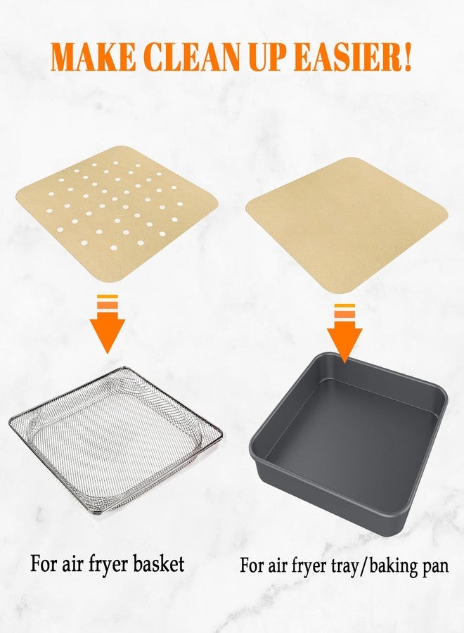 Golden Associate 12 x 12 inch Parchment Paper Liners Air Fryer Disposable Square130 Pcs, Perforated&without Holes Sheets Combo, 65-Pcs Each, Accessories for Ninja SP, Cuisinart, Breville, Instant Pot - Image 3