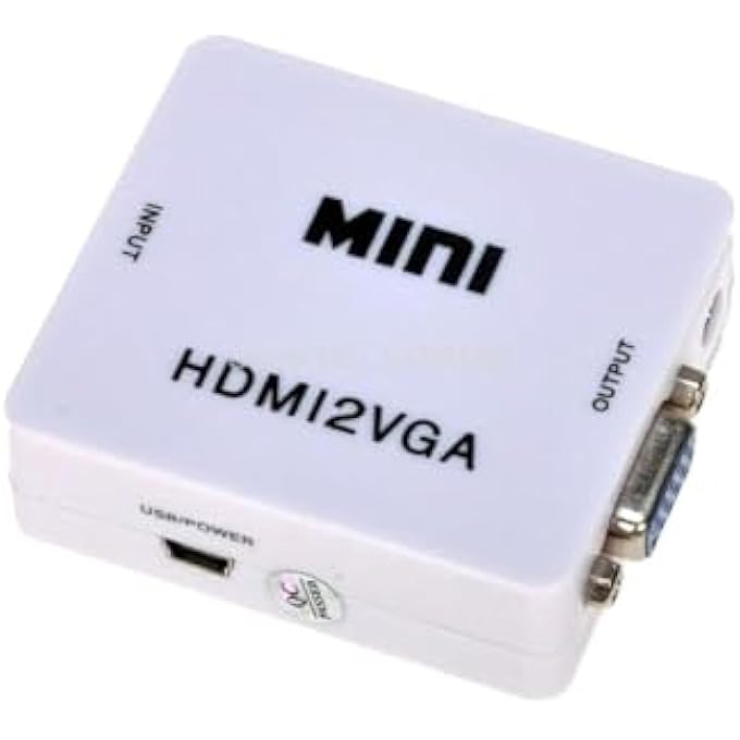 HDMI TO VGA CONVERTER ADAPTER WHITE MULTICOLORED