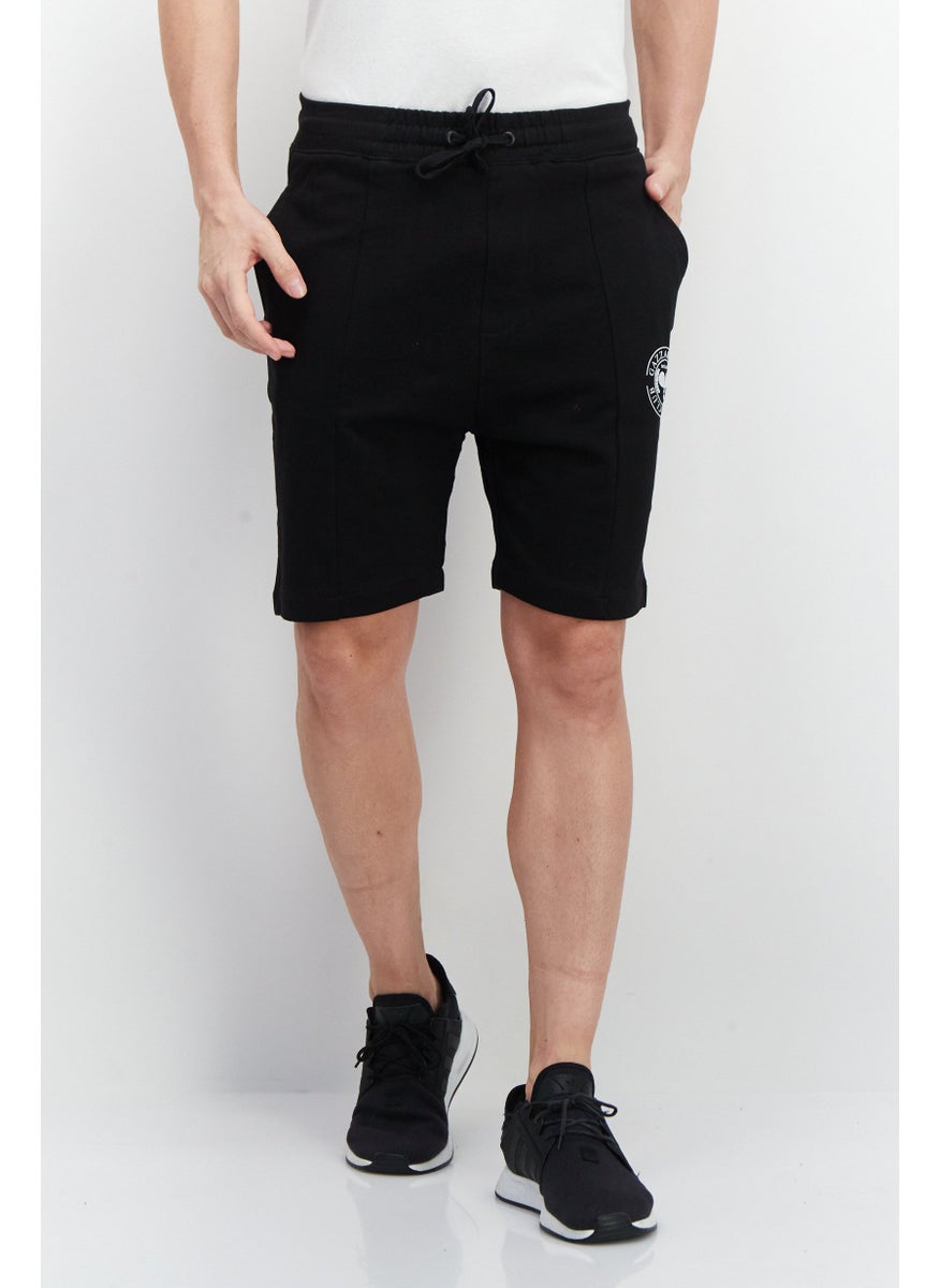Gazzarrini Men Brand Logo Basic Shorts, Black  - Image 1