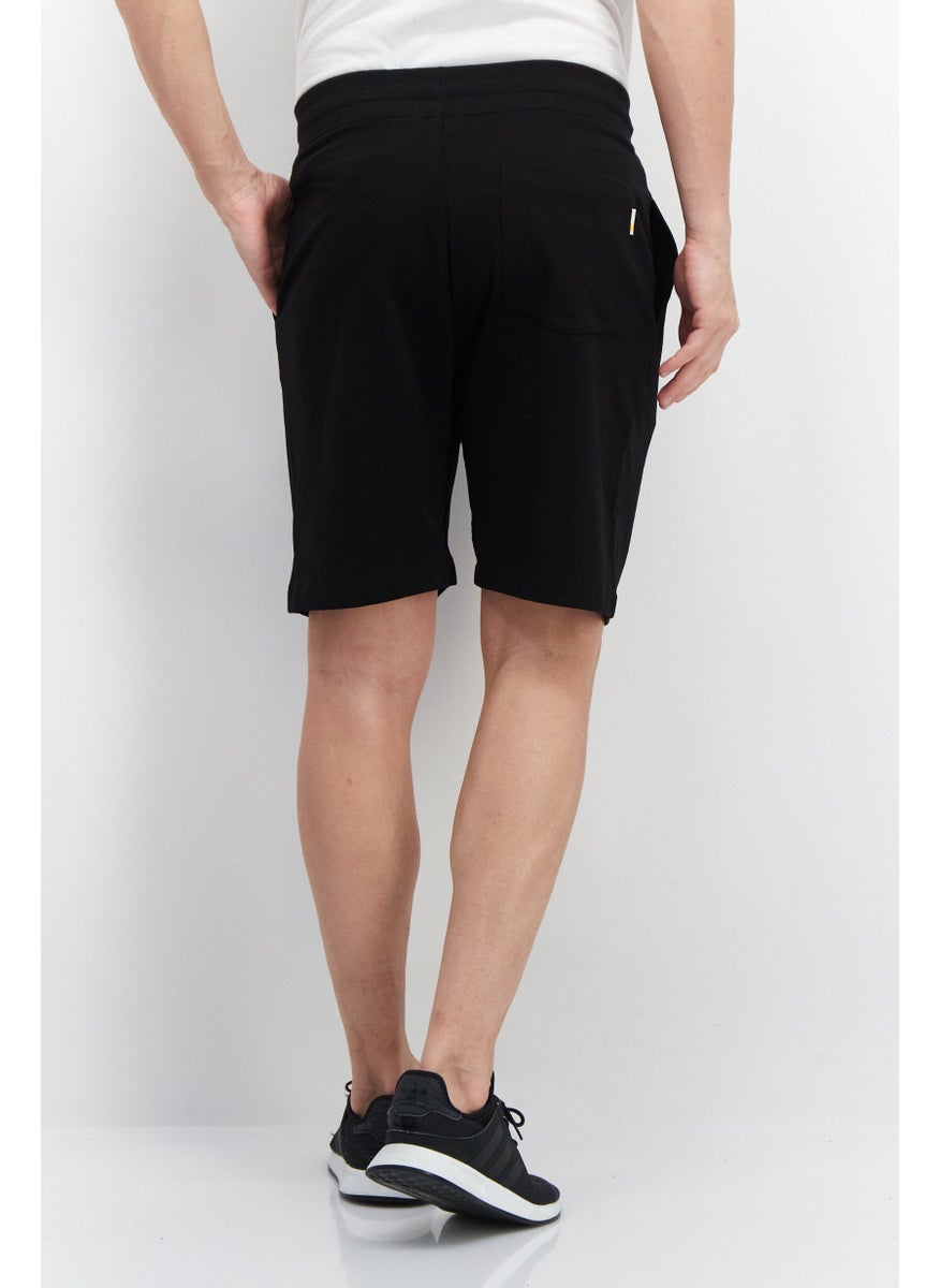 Gazzarrini Men Brand Logo Basic Shorts, Black  - Image 2
