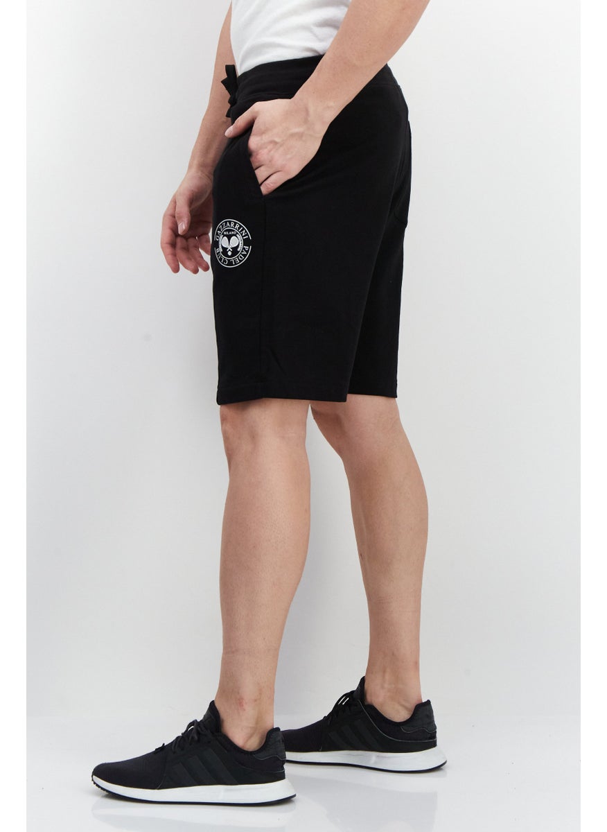 Gazzarrini Men Brand Logo Basic Shorts, Black  - Image 3