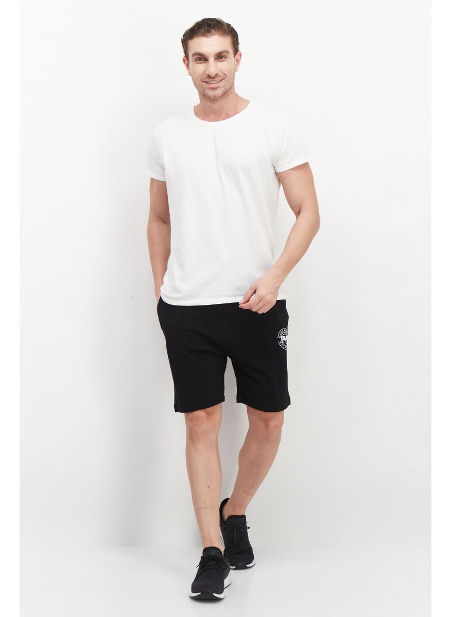 Gazzarrini Men Brand Logo Basic Shorts, Black  - Image 4