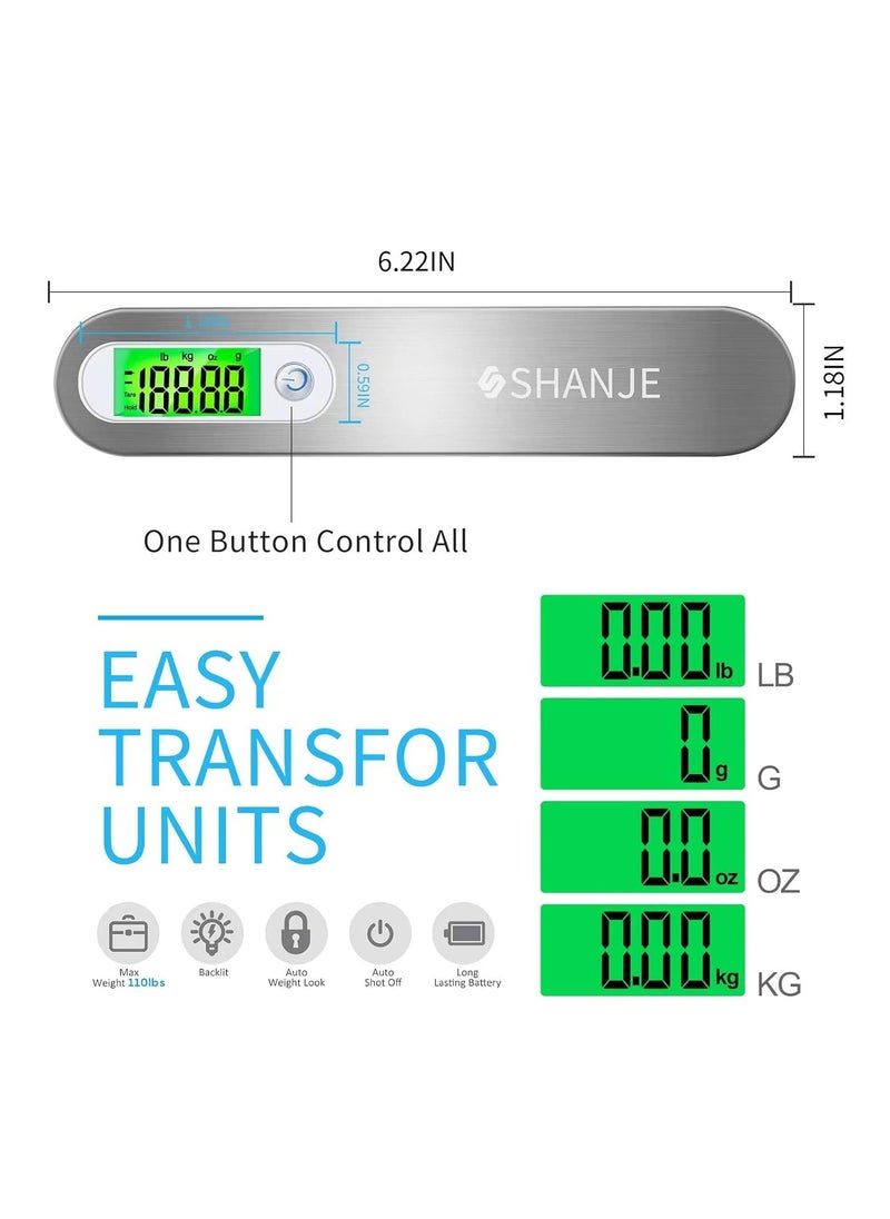 MODERN HOME - Handheld Digital Luggage Scale for Travel Bag, Home Luggage and All Items Comes with LCD Display 50kg 110lbs - Image 1