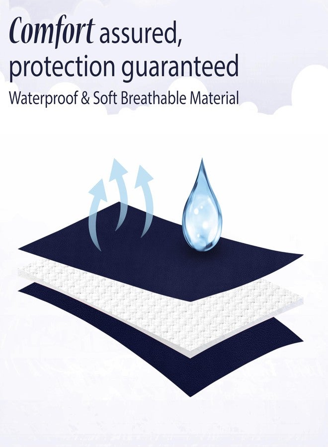AVI FastDry Cotton Extra Absorbent Waterproof and Reusable Bed Protector/Dry Sheet for Baby- Small 50x70 cm -Dark Blue - Image 3