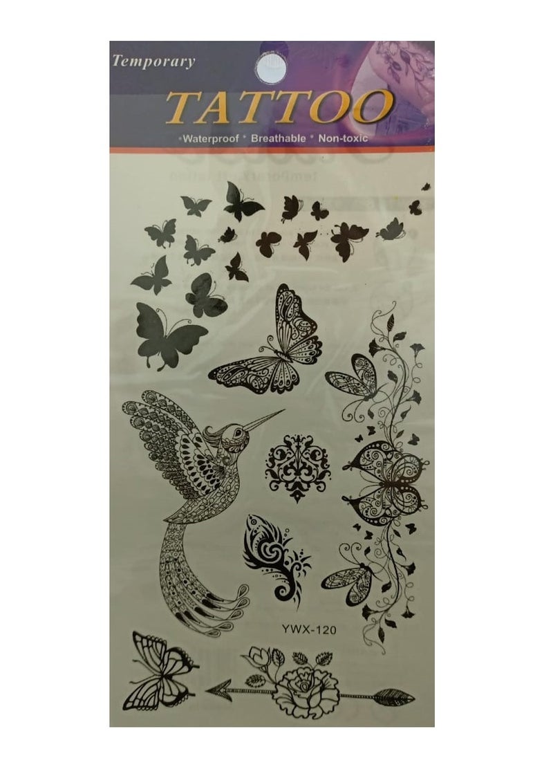 Generic - Temporary tattoos of different shapes of butterflies with a beautiful and eye-catching design - Image 1