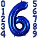 BBPOOL Navy Blue 6 Balloon Number40 Inch Number 6 Balloon Big Dark Blue 6 Foil Mylar Helium Balloon for Birthday Party Decorations - Image 2
