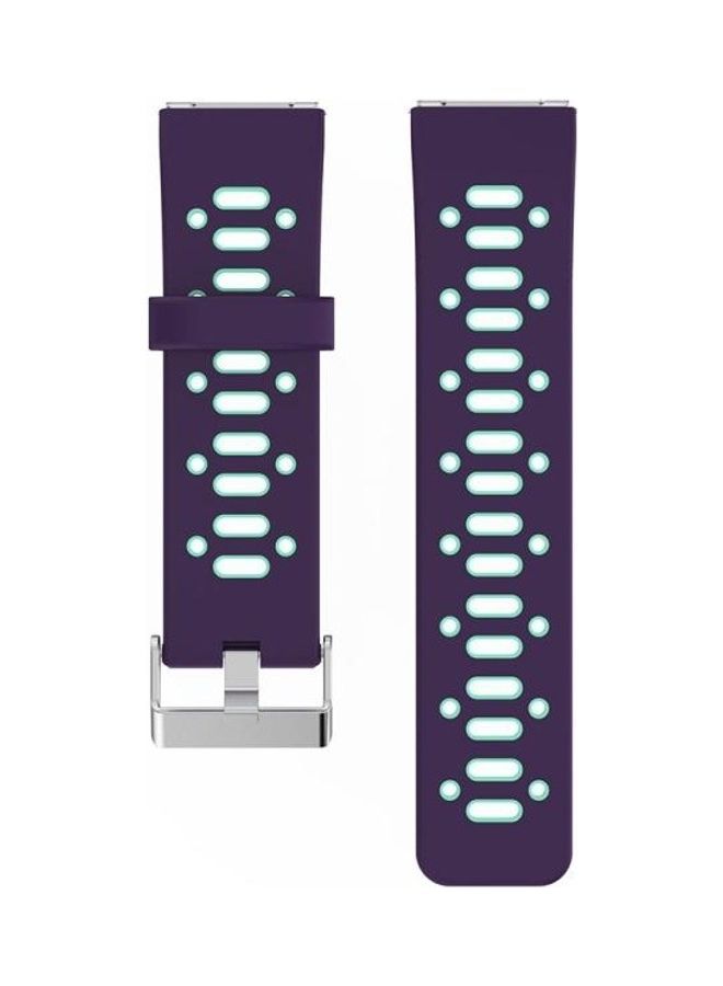 NIBEMINENT For Fitbit Blaze Two One Silicone Replacement Wrist Strap Watchband With Buckle Purple/Green - Image 1