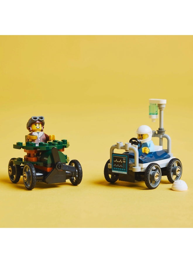 LEGO City Airplane vs. Hospital Bed Race Car Pack 60459 Building Set (70 Pieces) - Image 5