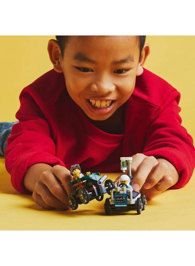 LEGO City Airplane vs. Hospital Bed Race Car Pack 60459 Building Set (70 Pieces) - Image 3