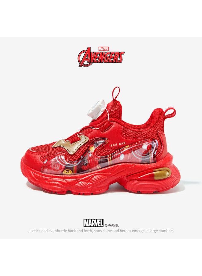 Disney Disney Boys' New Year Basketball Shoes With Marvel Knob Buckle Climbing Autumn Winter Sports Shoes Dm2599a Red Size 34 - Image 4