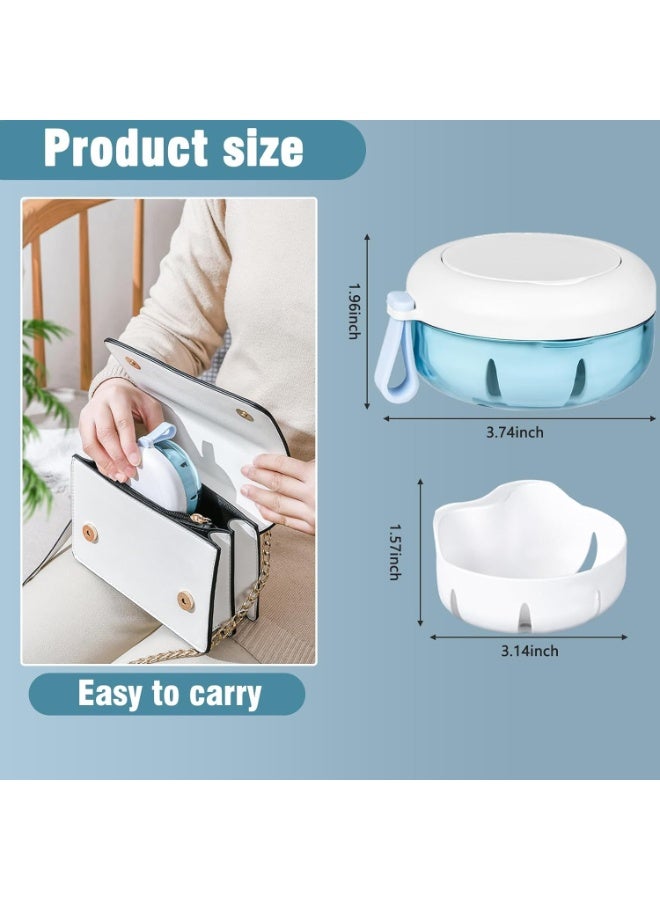 BIGTHREE Denture Bath Box, Leakproof Portable Retainer Box, Retainer Case for Braces, Denture Cup for Aligner Retainer Mouth Guard, Denture Cup Suitable for Removable Braces Storage Soaking Cleaning - Image 3