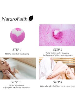ZCM-HAPPY Box of 12 Bath Salt Balls, Plant and Flower Scented Bath Bombs with Sea Salt Aromatherapy, Moisturizing Natural Bath Fizzies for Deep Skin Cleansing and Long-Lasting Fragrance  - Image 4