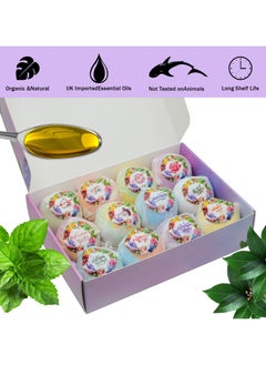 ZCM-HAPPY Box of 12 Bath Salt Balls, Plant and Flower Scented Bath Bombs with Sea Salt Aromatherapy, Moisturizing Natural Bath Fizzies for Deep Skin Cleansing and Long-Lasting Fragrance  - Image 2
