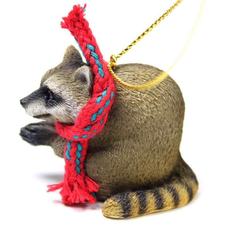 Conversation Concept Raccoon Tiny Miniature One Christmas Ornament - Delightful! - Image 2