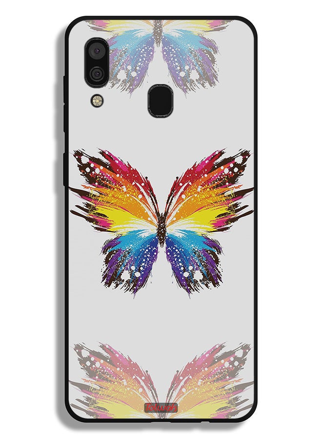 Tolwak Samsung Galaxy A20 Protective Case Cover Digital Art Simple Background Minimalism Butterfly - Image 1