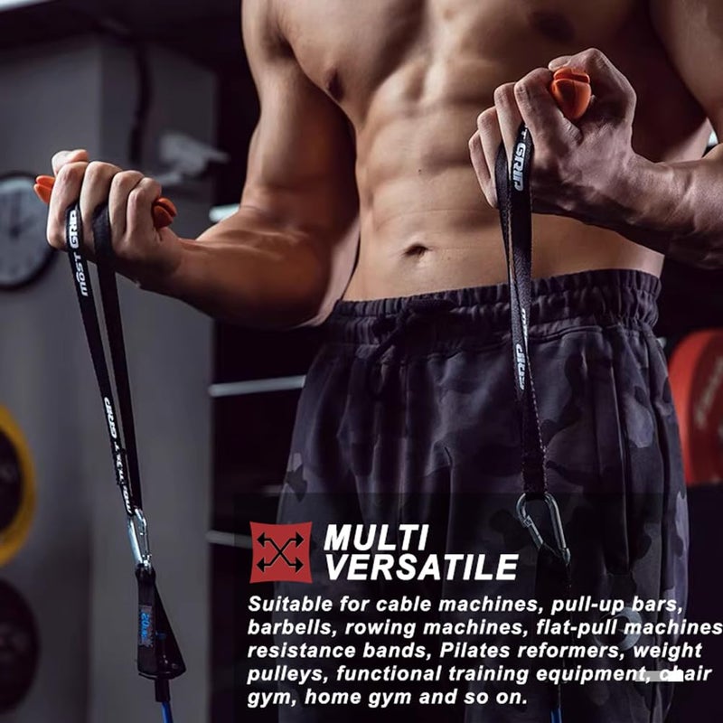 Lara Star Pull Up Handles Grips Fitness Strap Heavy Duty Cable Machine Handles Training Grip Strength Sling Trainer for Home Gym Pull-up Bars Barbells and Pulling Machines - Image 3