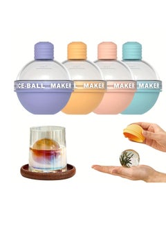 Generic 4-Pack, Premium Silicone Ice Maker for Whiskey and Cocktails - Large Round Ball Ice Mold for ly Frozen Drinks - 2.5 Inch  - Image 2