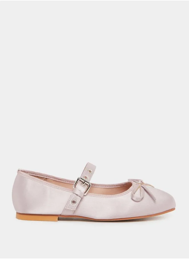 Styli Ribbon Detail One Strap Ballerina Shoes