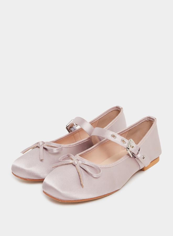 Styli Ribbon Detail One Strap Ballerina Shoes  - Image 2