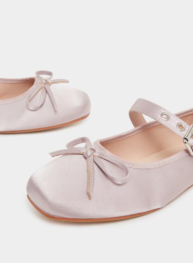 Styli Ribbon Detail One Strap Ballerina Shoes  - Image 3
