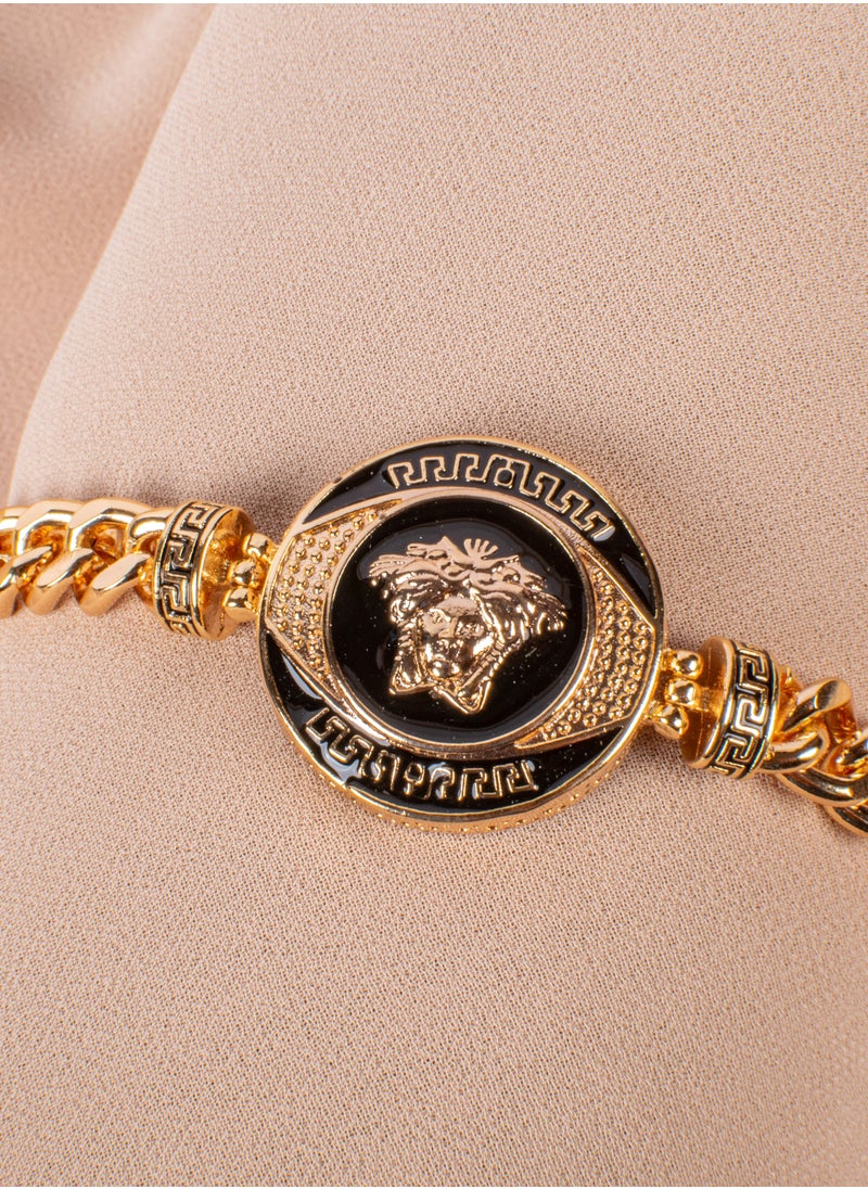 The Black Pearl Accessories - Chinese Gold Bracelet Medousa Head - Image 1