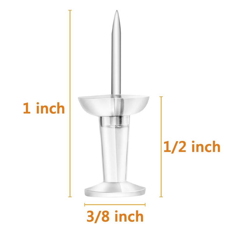 Yalis Push Pins 600 Count, Standard Clear Thumb Tacks Steel Point and Clear Plastic Head - Image 4