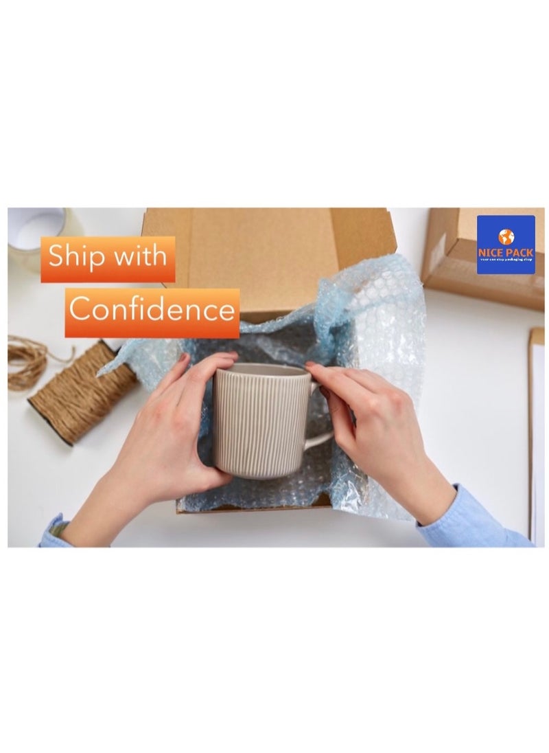 Nice Pack - Air Bubble wrap Roll for cushioning, packaging, wrapping, moving with very high cushioning strength, size 30cm*10m - Image 1