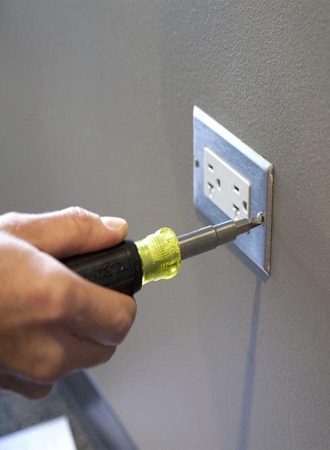 Klein Tools 32477 Multi-Bit Screwdriver/Nut Driver 10-in-1 Multi Tool, Industrial Strength Bits, Phillips, Slotted, Square and Torx Bits - Image 3