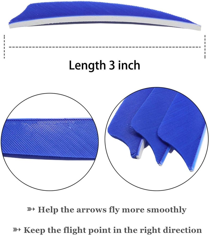 MS JUMPPER Arrows 3 Inch Real Feathers Fletching with Shield Cut for DIY Hunting Shooting Shafts (36 Pack) - Image 2