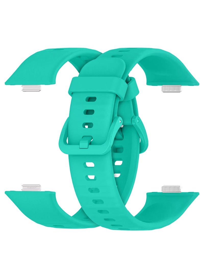 CATANES Wristband for Huawei Watch Fit 3/Fit 4/Fit 4 Pro Bands, Silicone Bracelet Quick Release Arm Band, Replacement Smartwatch Band Quick Release Sport Straps - Pale Green - Image 1