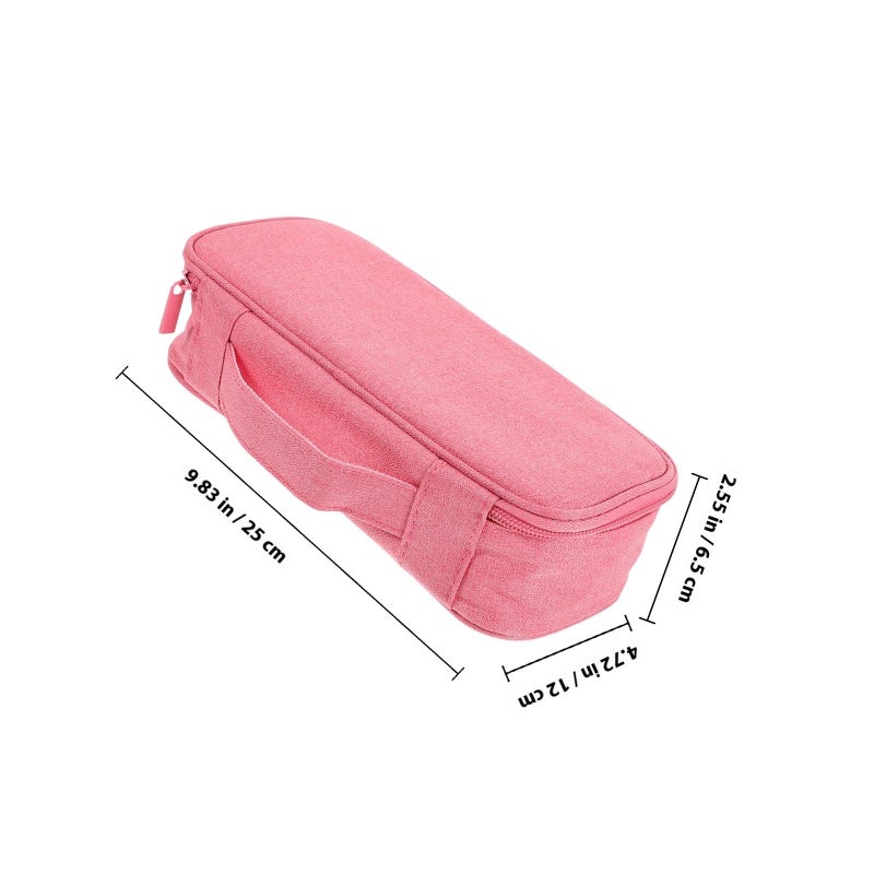 Large Pink Travel Organizer Case for USB Cables Power Bank Hard Drive Storage - Image 3